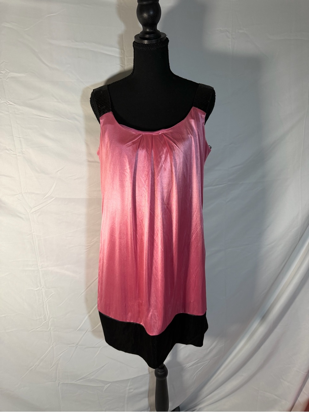 Charlotte Russe Pink and Black Midi Dress